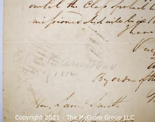 1820 Autographed Letter Signed by Walker Keith Armistead Discussing Military.  