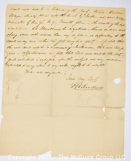 January 1835 Letter from C. W. Rock____ to John A. Rock____; postmarked "City of Washington. Politics. 