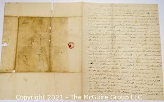 1829 Letter to Mr. Sidney Chapman (?), Albany, NY