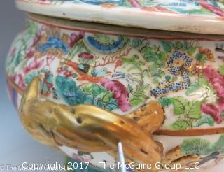 3 pieces of Rose Medallion; each broken (large covered tureen has broken handle, but piece is intact; the other two do not have pieces) REVIEW ALL THE PHOTOS