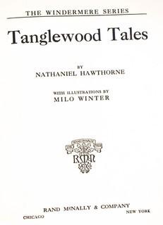 Five (5) Vintage Children's Books Including Tanglewood Tales, The Little Lame Prince, Rainbow Boy, Hans Brinker and The White Plume of Navarre.