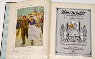 Five (5) Vintage Children's Books Including Tanglewood Tales, The Little Lame Prince, Rainbow Boy, Hans Brinker and The White Plume of Navarre.