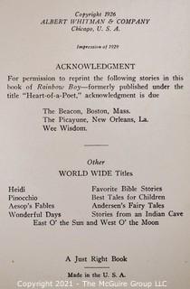 Five (5) Vintage Children's Books Including Tanglewood Tales, The Little Lame Prince, Rainbow Boy, Hans Brinker and The White Plume of Navarre.