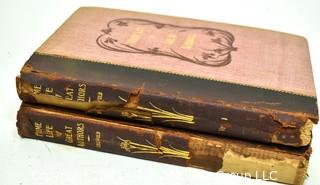 1892 Two Volume Set titled Home Life of Great Authors by Hattie Tyng Griswold