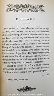 1892 Two Volume Set titled Home Life of Great Authors by Hattie Tyng Griswold