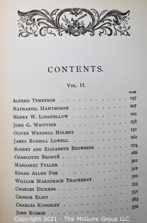 1892 Two Volume Set titled Home Life of Great Authors by Hattie Tyng Griswold