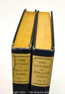 Two Volume Set of The Letters of William James Edited by His Son Henry James circa 1920.