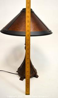 Mission Arts & Craft Style Table Lamp with Mica Shade.