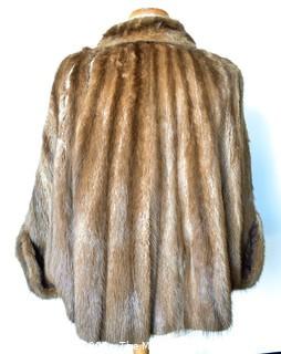 Vintage Honey Brown Mink Coat or Jacket Made By Kramer's of New Haven CT.  Damage to left Shoulder.  See Photo.