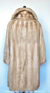 Vintage Long Blonde Mink Coat Made By Kramer's of New Haven CT.  