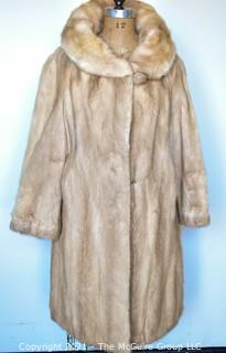 Vintage Long Blonde Mink Coat Made By Kramer's of New Haven CT.  