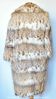 Vintage Long Fur Coat Made By Kramer's of New Haven CT.  Possibly Lynx