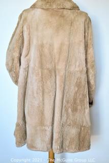 Vintage Long White or Beige Fur Coat Made By Kramer's of New Haven CT. 