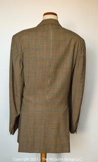 Italian Made Men's Faconnable Wool Houndstooth Blazer or Sports Jacket. Size 40 Long 