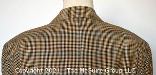 Italian Made Men's Faconnable Wool Houndstooth Blazer or Sports Jacket. Size 40 Long 