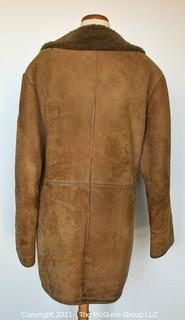 Vintage Men's Leather Shearling Coat. 