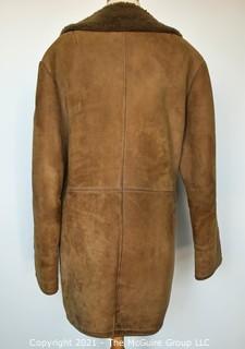 Vintage Men's Leather Shearling Coat. 