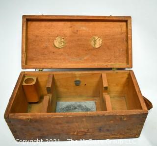 Two (2) Vintage Storage Boxes For Scientific Instruments in Wood And Metal.   