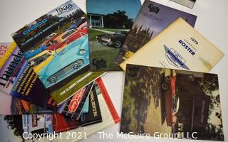 Group of Car Collecting Ephemera Including Thunderbird Automobile Magazines.