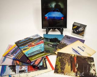 Group of Car Collecting Ephemera Including Thunderbird Automobile Magazines.