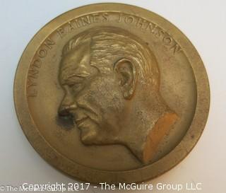 Bronze Medallion of Lyndon Baines Johnson