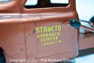 Vintage Pressed Steel Structo Hydraulic Dump Truck.