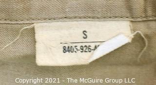 US Marine Corps tan khaki clothing: 4 long sleeve shirts, 5 short sleeved shirts and 4 pair of trousers