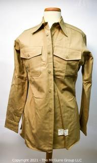 US Marine Corps tan khaki clothing: 4 long sleeve shirts, 5 short sleeved shirts and 4 pair of trousers