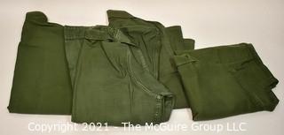 US Marine Corps Green Canvas Field Pants