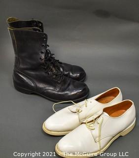 US Marine Corps Field Boots and White Uniform Shoes