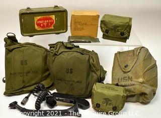 US Marine Corps Issued Equipment including Masks and First Aid Kits 