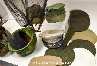 Large Assortment of US Marine Corps Headgear including helmets