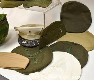 Large Assortment of US Marine Corps Headgear including helmets