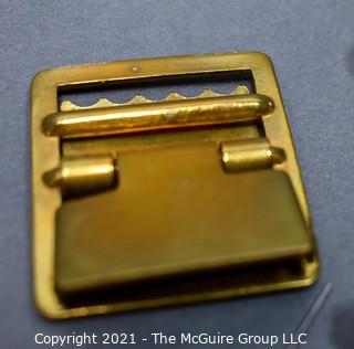 US Marine Corps Brass Belt Buckles, cuff links, buttons, pinbacks, etc. 