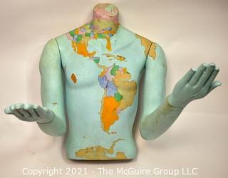 Artisan Painted Mannequin Torso.