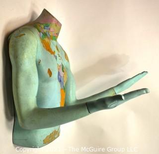 Artisan Painted Mannequin Torso.