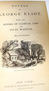 Set of Seven (7) Novels Of George Eliot, Harper & Brothers Library, 1877