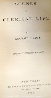 Set of Seven (7) Novels Of George Eliot, Harper & Brothers Library, 1877