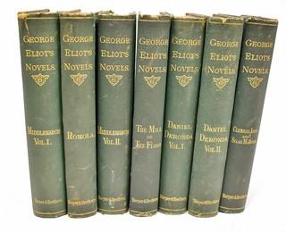 Set of Seven (7) Novels Of George Eliot, Harper & Brothers Library, 1877