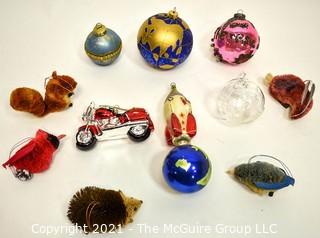 Group of Figural Christmas Ornaments. 