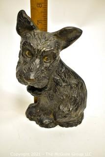 Wilton Cast Iron Black Scottie Dog Doorstop. Wrightsville, PA. Measures 8" Tall.