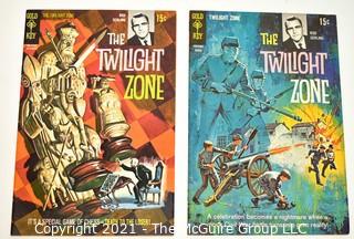 Two (2) Vintage The Twilight Zone Gold Key Comics - #35, Dec 1st, 1970 and #28 March 1969