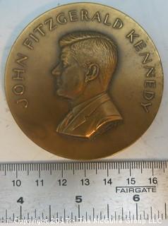 Bronze Medallion: President John Fitzgerald Kennedy