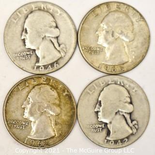 4 Silver Quarters 