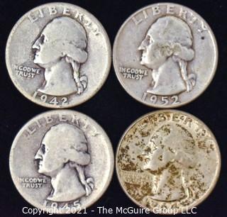 (4) Silver Quarters