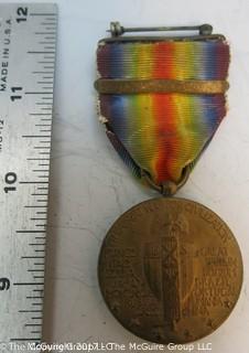 WWII American Campaign Medal w/France bar France: The Great War