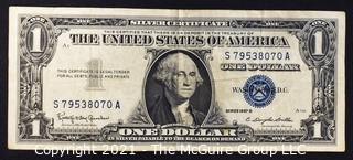 U.S. Silver Certificate Dollar Note Currency