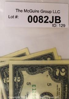 (4) U.S. Certificate 2 Dollar Notes Currency