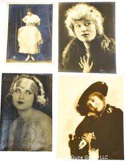 Four (4) Vintage Black & White Portrait Photos of Women. 