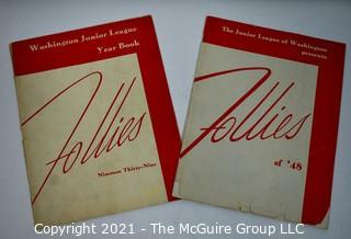 Two (2) Copies of the Washington Junior League Follies Yearbook - 1939 & 1948